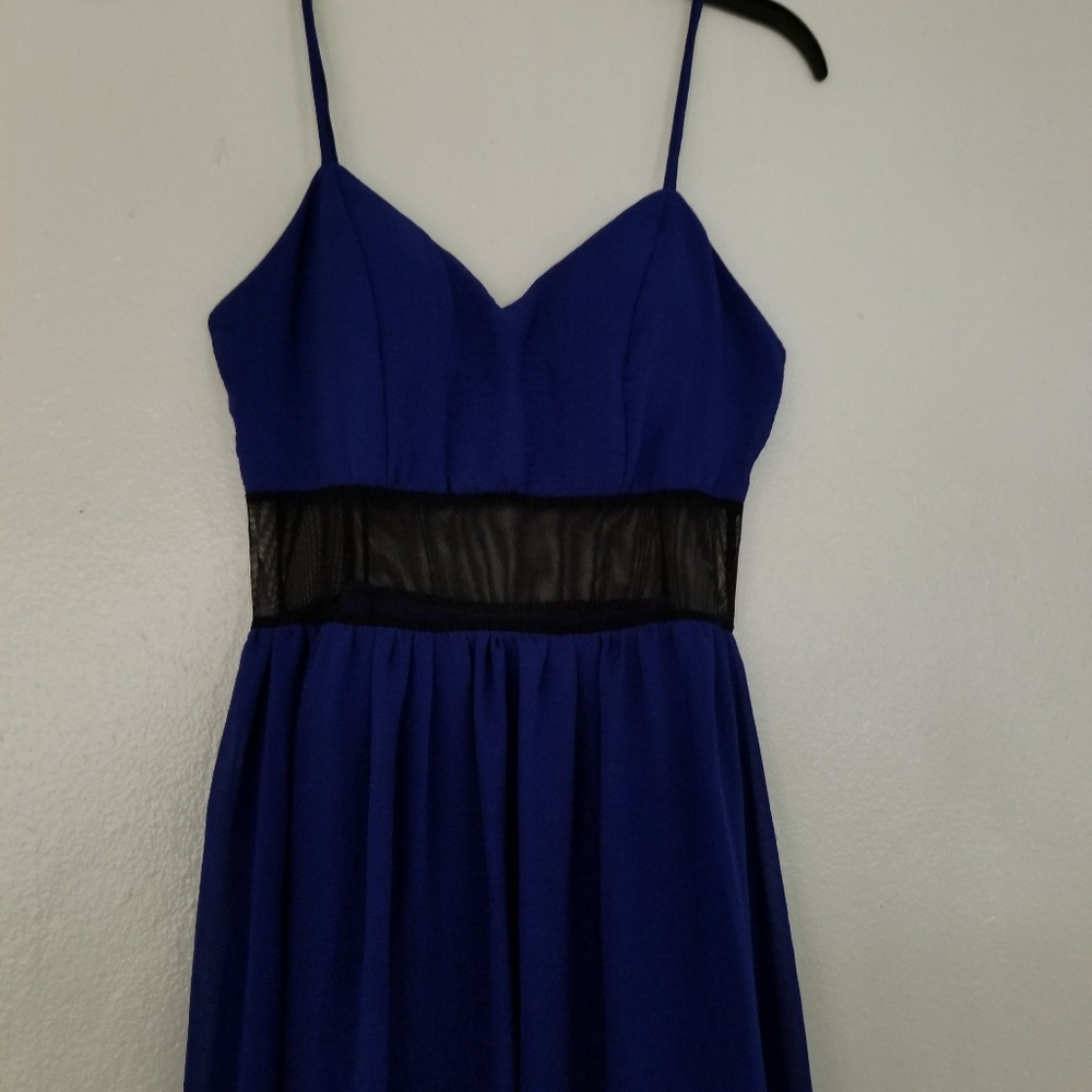 BLUE And Black Dress Maxi
